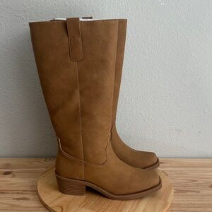 Mia Girl Womens Bennington Stacked Heel Dress Boots 8M